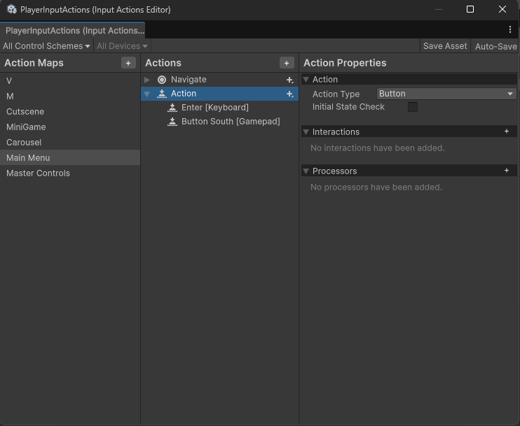 Unity Input Action UI